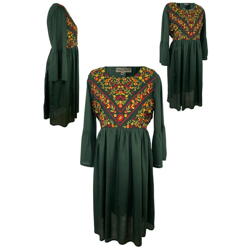 Fashion, accesorii si bijuterii - Femei - Imbracaminte femei - Rochii femei - Rochie dama casual RD2, verde , marimea M - Infinity.ro