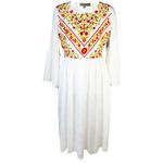 Fashion, accesorii si bijuterii - Femei - Imbracaminte femei - Rochii femei - Rochie dama casual RD2, alb/portocaliu , marimea 2XL - Infinity.ro
