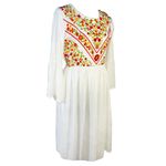 Fashion, accesorii si bijuterii - Femei - Imbracaminte femei - Rochii femei - Rochie dama casual RD2, alb/portocaliu , marimea 2XL - Infinity.ro
