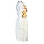 Fashion, accesorii si bijuterii - Femei - Imbracaminte femei - Rochii femei - Rochie dama casual RD2, alb/portocaliu , marimea 2XL - Infinity.ro