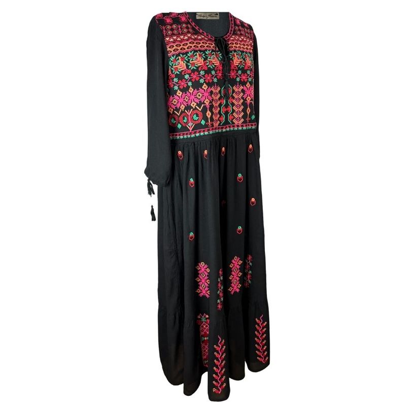 Fashion, accesorii si bijuterii - Femei - Imbracaminte femei - Rochii femei - Rochie dama 025 negru/ciclam , marimea L - Infinity.ro