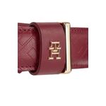 Fashion, accesorii si bijuterii - Femei - Accesorii femei - Curele femei - Curea dama Tommy Hilfiger Casual Mono 3.0 AW0AW15382 Rosu inchis 70 - Infinity.ro