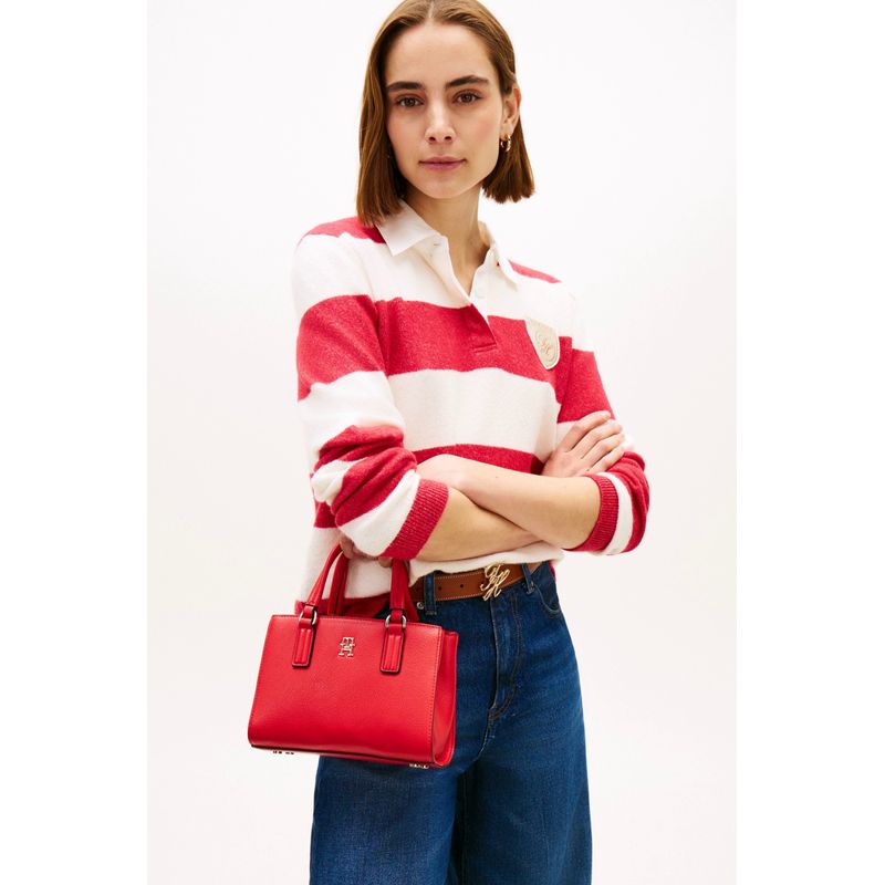 Fashion, accesorii si bijuterii - Femei - Accesorii femei - Genti si rucsacuri femei - Geanta dama Crossbody Tommy Hilfiger AW0AW18379 Rosu 21.5 x 15.5 x 10 cm - Infinity.ro