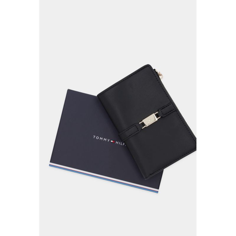 Fashion, accesorii si bijuterii - Femei - Accesorii femei - Portofele femei - Portofel dama Tommy Hilfiger  AW0AW18134 Negru 14.5 x 9.5 x 2.5 cm - Infinity.ro