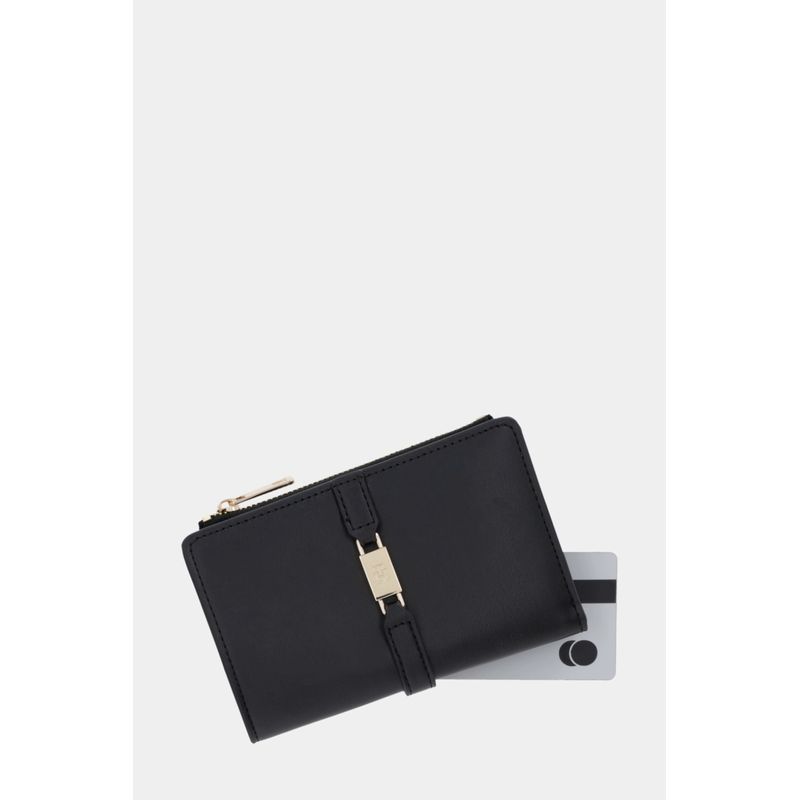 Fashion, accesorii si bijuterii - Femei - Accesorii femei - Portofele femei - Portofel dama Tommy Hilfiger  AW0AW18134 Negru 14.5 x 9.5 x 2.5 cm - Infinity.ro