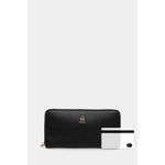 Fashion, accesorii si bijuterii - Femei - Accesorii femei - Portofele femei - Portofel dama Tommy Hilfiger  AW0AW17744 Negru 19 x 10 x 3 cm - Infinity.ro