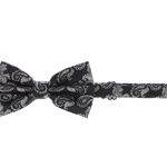 Fashion, accesorii si bijuterii - Barbati - Accesorii barbati - Cravate si papioane barbati - Set 3 piese, papion, butoni si batista, pentru barbati, ButicCochet, Negru - SETP283 - Infinity.ro