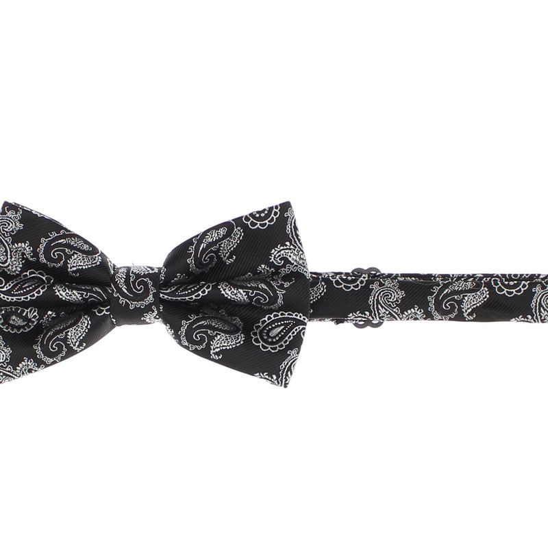 Fashion, accesorii si bijuterii - Barbati - Accesorii barbati - Cravate si papioane barbati - Set 3 piese, papion, butoni si batista, pentru barbati, ButicCochet, Negru - SETP283 - Infinity.ro