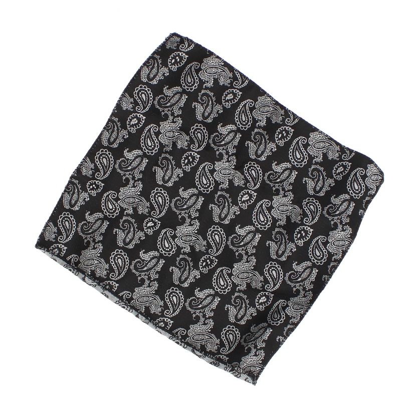 Fashion, accesorii si bijuterii - Barbati - Accesorii barbati - Cravate si papioane barbati - Set 3 piese, papion, butoni si batista, pentru barbati, ButicCochet, Negru - SETP283 - Infinity.ro