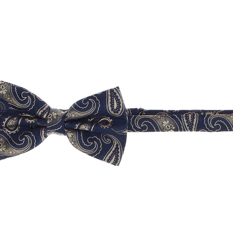 Fashion, accesorii si bijuterii - Barbati - Accesorii barbati - Cravate si papioane barbati - Set 3 piese, papion, butoni si batista, pentru barbati, ButicCochet, Bleumarin - SETP277 - Infinity.ro
