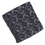 Fashion, accesorii si bijuterii - Barbati - Accesorii barbati - Cravate si papioane barbati - Set 3 piese, papion, butoni si batista, pentru barbati, ButicCochet, Bleumarin - SETP277 - Infinity.ro