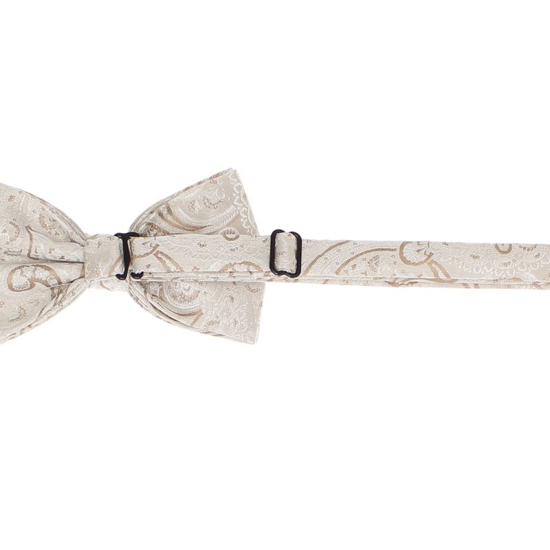 Fashion, accesorii si bijuterii - Barbati - Accesorii barbati - Cravate si papioane barbati - Set 3 piese, papion, butoni si batista, pentru barbati, ButicCochet, Bej - SETP301 - Infinity.ro