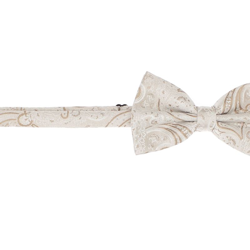 Fashion, accesorii si bijuterii - Barbati - Accesorii barbati - Cravate si papioane barbati - Set 3 piese, papion, butoni si batista, pentru barbati, ButicCochet, Bej - SETP301 - Infinity.ro