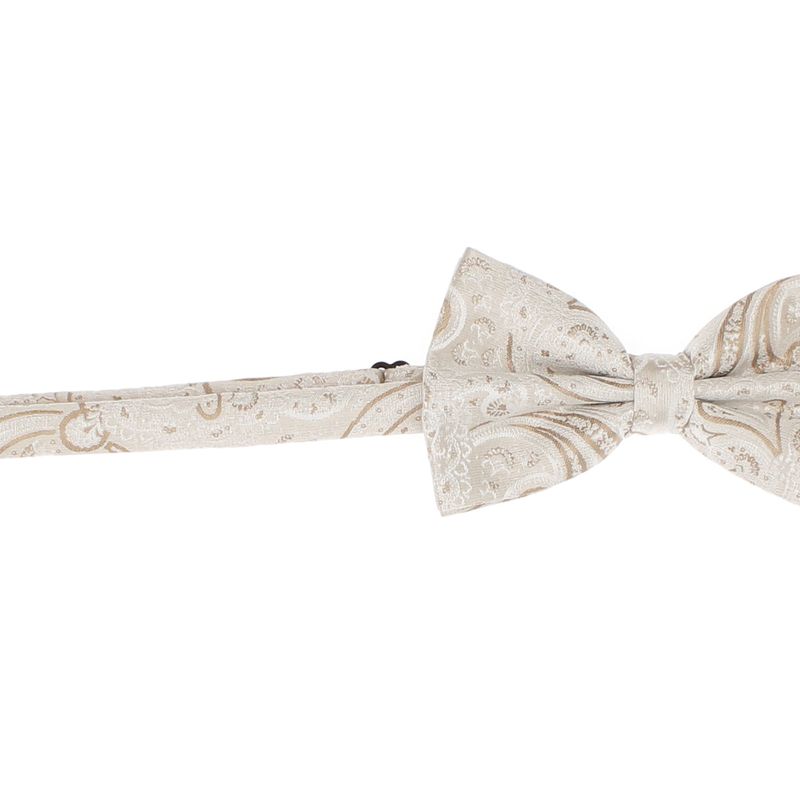 Fashion, accesorii si bijuterii - Barbati - Accesorii barbati - Cravate si papioane barbati - Set 3 piese, papion, butoni si batista, pentru barbati, ButicCochet, Bej - SETP301 - Infinity.ro