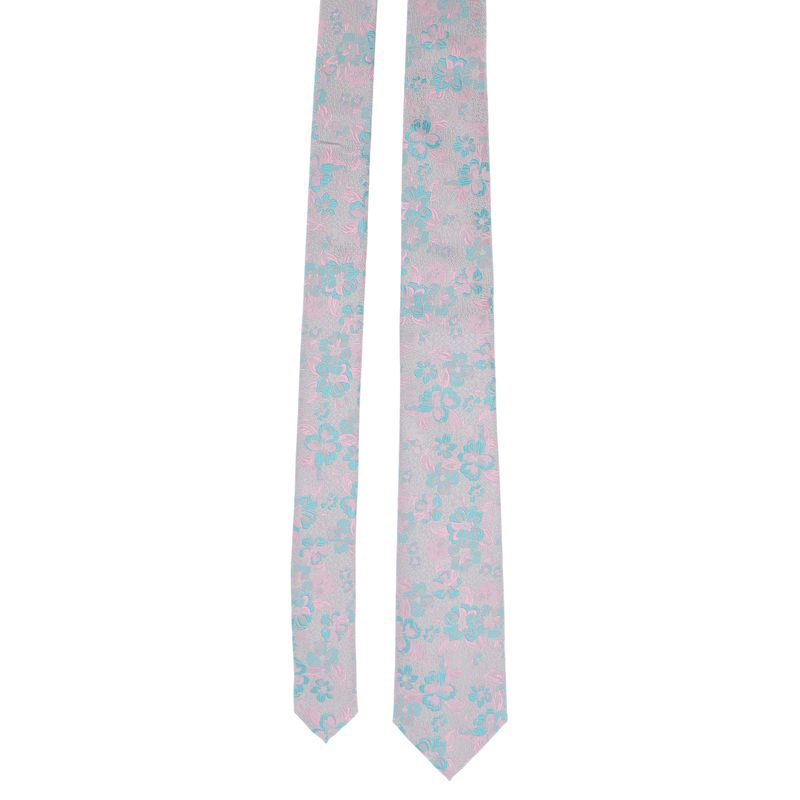 Fashion, accesorii si bijuterii - Barbati - Accesorii barbati - Cravate si papioane barbati - Set cravata si batista, Buticcochet, din material sintetic, 148 x 6 cm, model stilizat, Multicolor - CRV323 - Infinity.ro