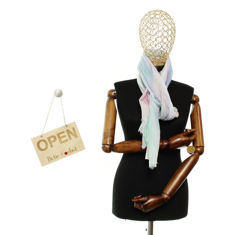 Fashion, accesorii si bijuterii - Femei - Accesorii femei - Esarfe si fulare femei - Esarfa de dama, din 30% viscoza 70% poliester, Buticcochet, 68x180 cm, Multicolor - ES3305 - Infinity.ro