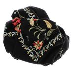 Fashion, accesorii si bijuterii - Femei - Accesorii femei - Esarfe si fulare femei - Esarfa de dama, din lana, Buticcochet, model cu broderie, 70x190 cm, Negru - ES3208 - Infinity.ro