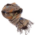 Fashion, accesorii si bijuterii - Femei - Accesorii femei - Esarfe si fulare femei - Esarfa de dama, din lana, Buticcochet, cu model stilizat, 65x190 cm, Multicolor - ES3231 - Infinity.ro