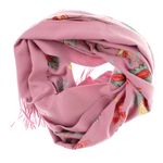 Fashion, accesorii si bijuterii - Femei - Accesorii femei - Esarfe si fulare femei - Esarfa de dama, din lana, Buticcochet, model cu broderie, 70x190 cm, Roz - ES3214 - Infinity.ro