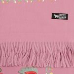 Fashion, accesorii si bijuterii - Femei - Accesorii femei - Esarfe si fulare femei - Esarfa de dama, din lana, Buticcochet, model cu broderie, 70x190 cm, Roz - ES3214 - Infinity.ro