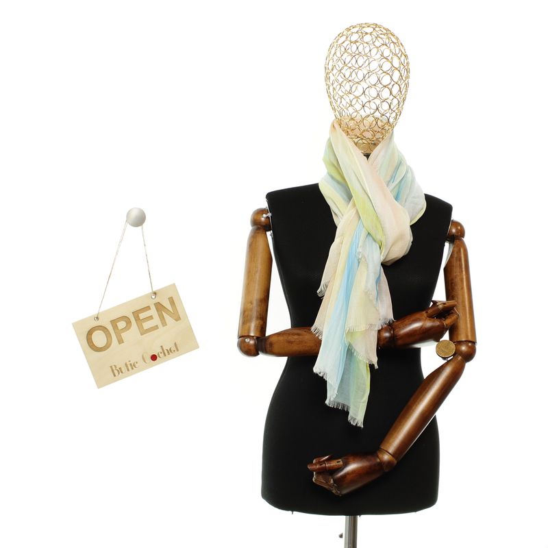 Fashion, accesorii si bijuterii - Femei - Accesorii femei - Esarfe si fulare femei - Esarfa de dama, din 30% viscoza 70% poliester, Buticcochet, 68x180 cm, Multicolor - ES3302 - Infinity.ro