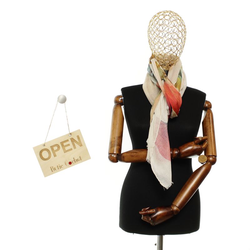 Fashion, accesorii si bijuterii - Femei - Accesorii femei - Esarfe si fulare femei - Esarfa de dama, din 30% viscoza 70% poliester, Buticcochet, 68x180 cm, Multicolor - ES3328 - Infinity.ro