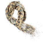 Fashion, accesorii si bijuterii - Femei - Accesorii femei - Esarfe si fulare femei - Esarfa de dama, din 30% viscoza 70% poliester, Buticcochet, 75x180 cm, model animal print, Maro - ES3266 - Infinity.ro