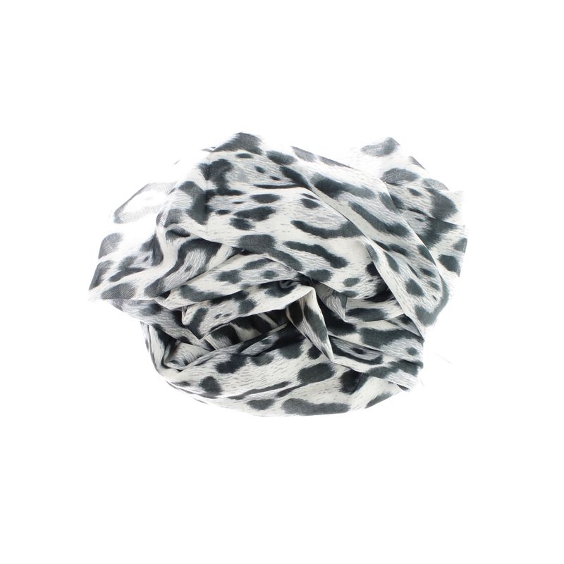 Fashion, accesorii si bijuterii - Femei - Accesorii femei - Esarfe si fulare femei - Esarfa de dama, din 30% viscoza 70% poliester, Buticcochet, 75x180 cm, model animal print, Gri - ES3265 - Infinity.ro