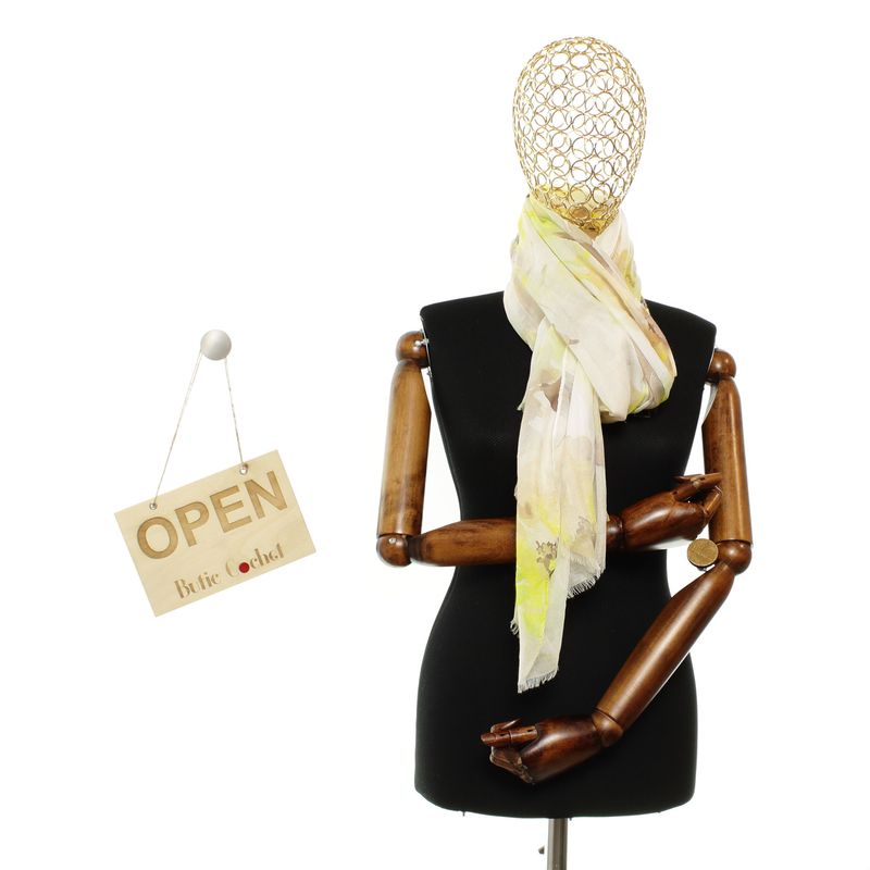 Fashion, accesorii si bijuterii - Femei - Accesorii femei - Esarfe si fulare femei - Esarfa de dama, din 30% viscoza 70% poliester, Buticcochet, 68x180 cm, Multicolor - ES3311 - Infinity.ro