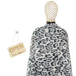 Fashion, accesorii si bijuterii - Femei - Accesorii femei - Esarfe si fulare femei - Esarfa de dama, din 30% viscoza 70% poliester, Buticcochet, 75x180 cm, model animal print, Gri - ES3265 - Infinity.ro
