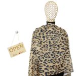 Fashion, accesorii si bijuterii - Femei - Accesorii femei - Esarfe si fulare femei - Esarfa de dama, din 30% viscoza 70% poliester, Buticcochet, 75x180 cm, model animal print, Maro - ES3266 - Infinity.ro