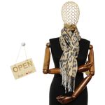 Fashion, accesorii si bijuterii - Femei - Accesorii femei - Esarfe si fulare femei - Esarfa de dama, din 30% viscoza 70% poliester, Buticcochet, 75x180 cm, model animal print, Maro - ES3266 - Infinity.ro