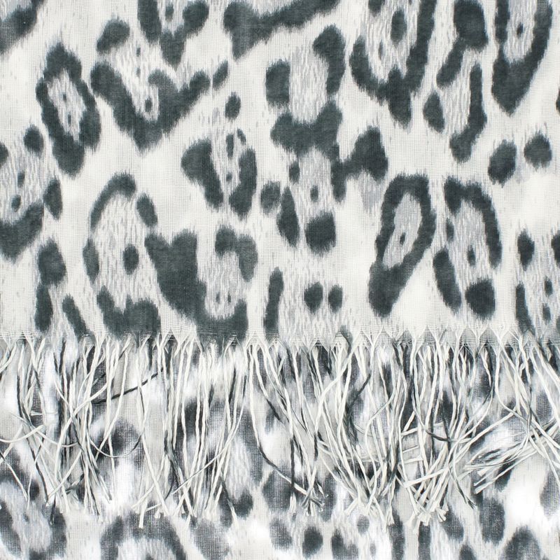 Fashion, accesorii si bijuterii - Femei - Accesorii femei - Esarfe si fulare femei - Esarfa de dama, din 30% viscoza 70% poliester, Buticcochet, 75x180 cm, model animal print, Gri - ES3265 - Infinity.ro