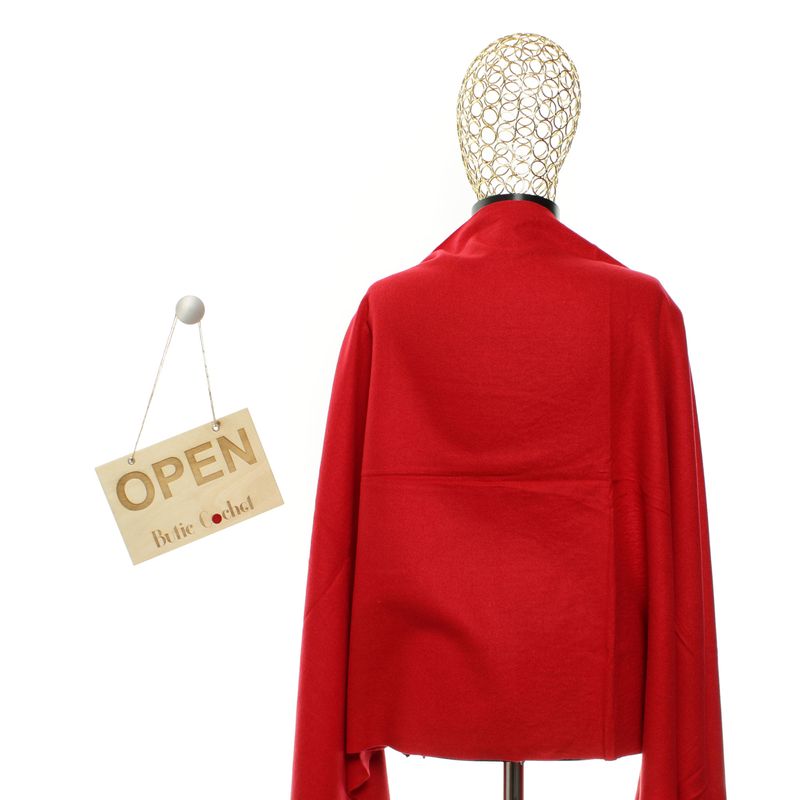 Fashion, accesorii si bijuterii - Femei - Accesorii femei - Esarfe si fulare femei - Esarfa, de dama, Buticcochet, din lana, 72x190 cm, Rosu - ES3150 - Infinity.ro