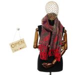 Fashion, accesorii si bijuterii - Femei - Accesorii femei - Esarfe si fulare femei - Esarfa de dama, din lana, Buticcochet, cu model stilizat, 65x190 cm, Multicolor - ES3232 - Infinity.ro