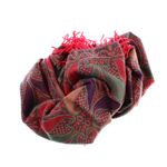 Fashion, accesorii si bijuterii - Femei - Accesorii femei - Esarfe si fulare femei - Esarfa de dama, din lana, Buticcochet, cu model stilizat, 65x190 cm, Multicolor - ES3232 - Infinity.ro