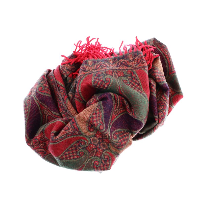 Fashion, accesorii si bijuterii - Femei - Accesorii femei - Esarfe si fulare femei - Esarfa de dama, din lana, Buticcochet, cu model stilizat, 65x190 cm, Multicolor - ES3232 - Infinity.ro