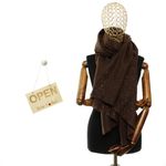 Fashion, accesorii si bijuterii - Femei - Accesorii femei - Esarfe si fulare femei - Esarfa dama, din lana, Buticcochet, 70x190 cm, model cu sclipici, Maro inchis - ES3066 - Infinity.ro