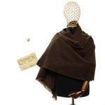 Fashion, accesorii si bijuterii - Femei - Accesorii femei - Esarfe si fulare femei - Esarfa dama, din lana, Buticcochet, 70x190 cm, model cu sclipici, Maro inchis - ES3066 - Infinity.ro