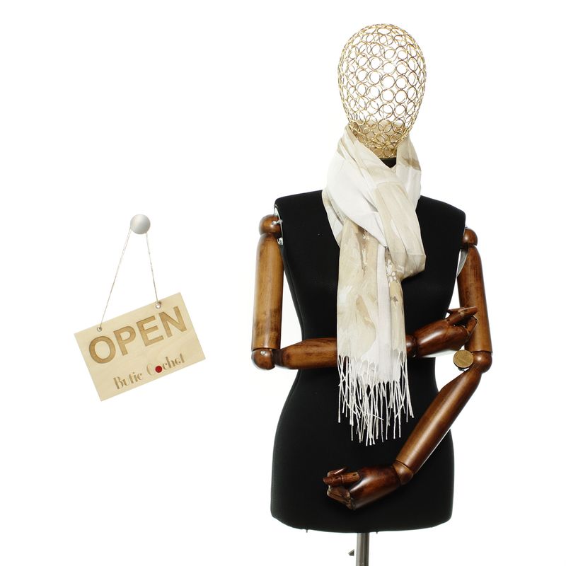 Fashion, accesorii si bijuterii - Femei - Accesorii femei - Esarfe si fulare femei - Esarfa de dama, din 30% viscoza 70% poliester, Buticcochet, 75x180 cm, Multicolor - ES3289 - Infinity.ro