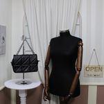 Fashion, accesorii si bijuterii - Femei - Accesorii femei - Genti si rucsacuri femei - Geanta de dama, din piele ecologica, Silviarosa, 18x24x7 cm, Negru - GND59 - Infinity.ro