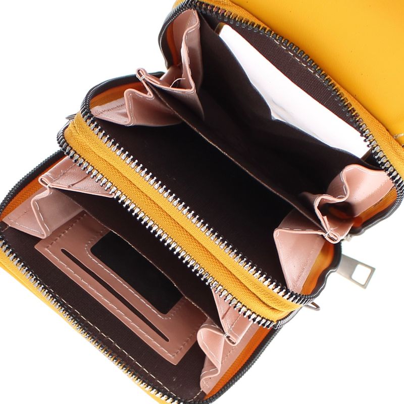 Fashion, accesorii si bijuterii - Femei - Accesorii femei - Genti si rucsacuri femei - Geanta portofel, din material sintetic, Buticcochet, 18x11x4 cm, Galben - PR1094 - Infinity.ro