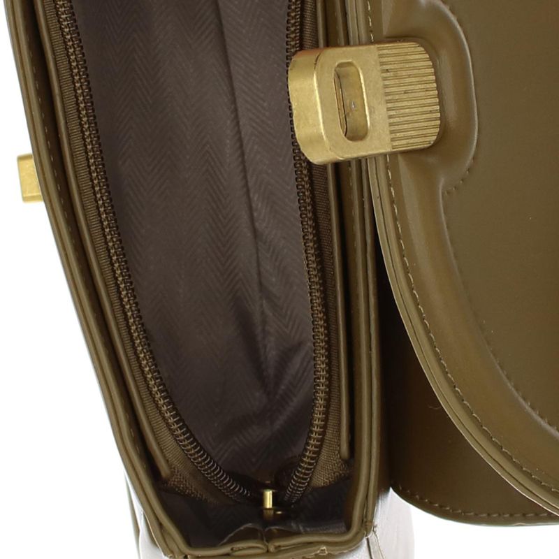 Fashion, accesorii si bijuterii - Femei - Accesorii femei - Genti si rucsacuri femei - Geanta de umar, de dama, din material sintetic, ButicCochet, 22x14x6 cm, Kaki - GND1016 - Infinity.ro