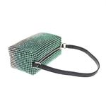 Fashion, accesorii si bijuterii - Femei - Accesorii femei - Genti si rucsacuri femei - Geanta, de dama, din material sintetic cu strasuri, ButicCochet, 19x10x7 cm, Verde - GND663 - Infinity.ro