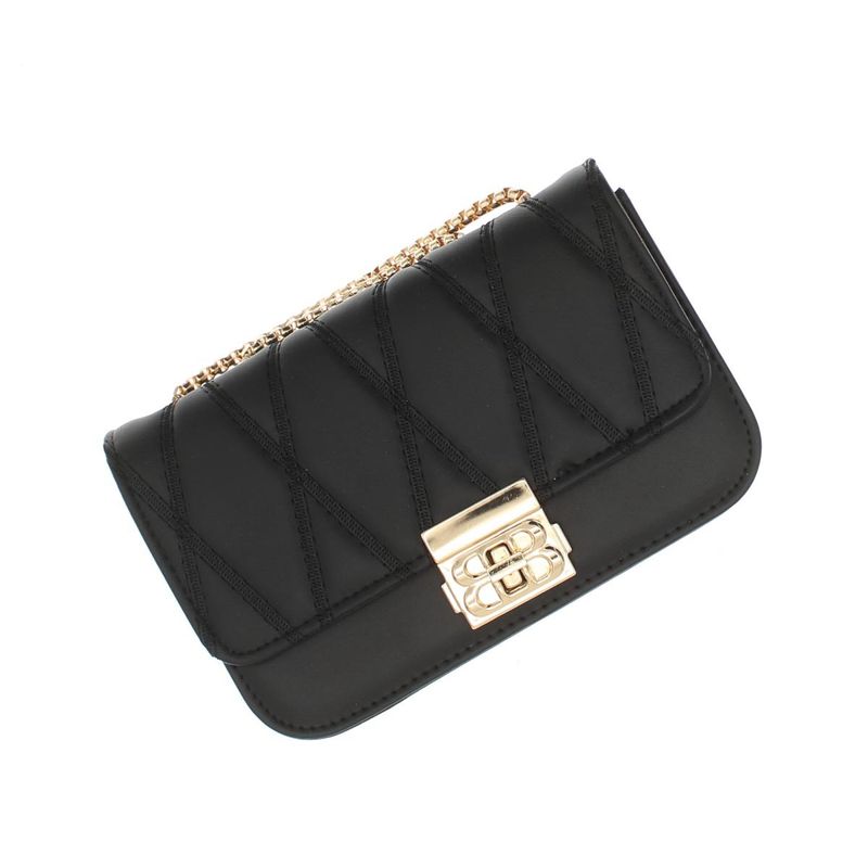 Fashion, accesorii si bijuterii - Femei - Accesorii femei - Genti si rucsacuri femei - Geanta de umar, dama, din material sintetic, ButicCochet, 19x12x6 cm, Negru - GND879 - Infinity.ro