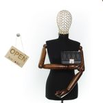 Fashion, accesorii si bijuterii - Femei - Accesorii femei - Genti si rucsacuri femei - Geanta de umar, dama, din material sintetic, ButicCochet, 19x12x6 cm, Negru - GND879 - Infinity.ro