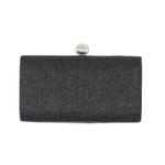 Fashion, accesorii si bijuterii - Femei - Accesorii femei - Genti si rucsacuri femei - Geanta clutch, de dama, sintetic cu sclipici, ButicCochet, 19x10x4.5 cm, Negru - GND426 - Infinity.ro