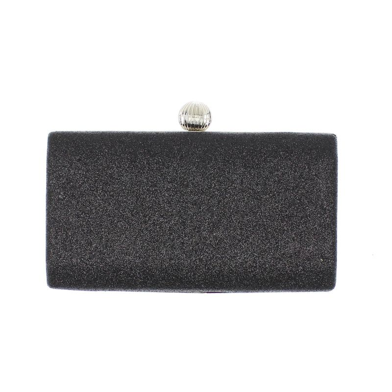 Fashion, accesorii si bijuterii - Femei - Accesorii femei - Genti si rucsacuri femei - Geanta clutch, de dama, sintetic cu sclipici, ButicCochet, 19x10x4.5 cm, Negru - GND426 - Infinity.ro