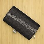 Fashion, accesorii si bijuterii - Femei - Accesorii femei - Genti si rucsacuri femei - Geanta clutch, de dama, sintetic cu sclipici, ButicCochet, 19x10x4.5 cm, Negru - GND426 - Infinity.ro