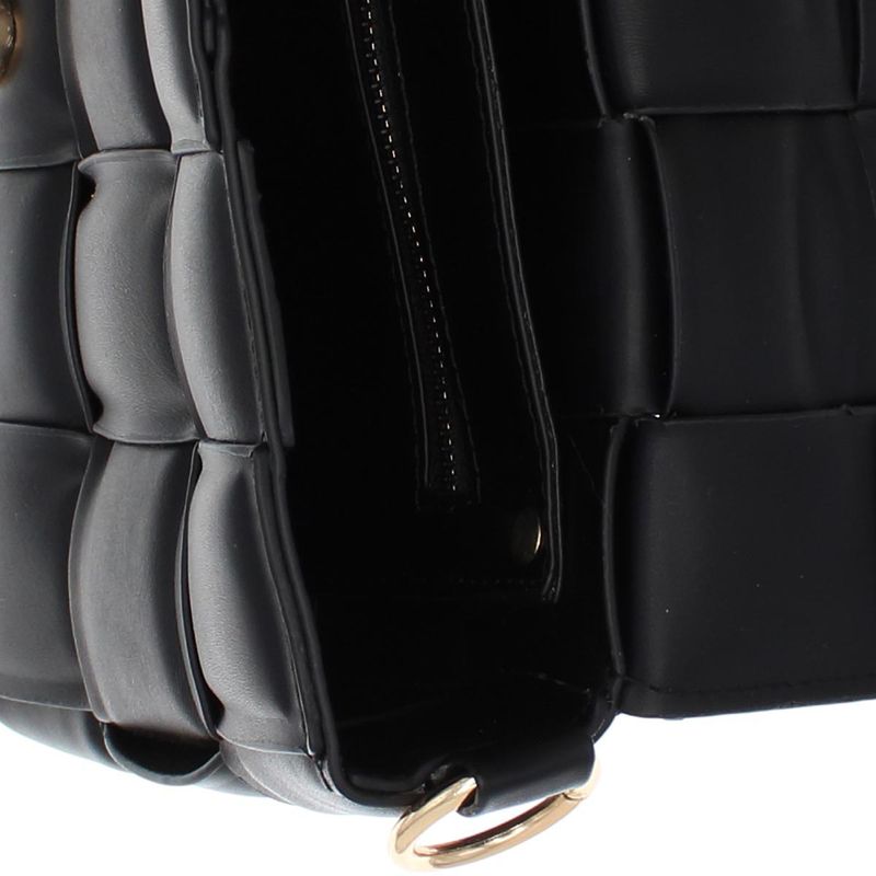 Fashion, accesorii si bijuterii - Femei - Accesorii femei - Genti si rucsacuri femei - Geanta de umar, de dama, din material sintetic, ButicCochet, 23x14x5 cm, cu lant auriu decorativ, Negru - GND983 - Infinity.ro